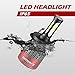 Infitary LED Headlight Bulbs H4 Conversion Kits High/Low Beam Auto Headlamp Dual Beam Car Headlight 72W 6500K 8000LM Extremely Super Bright COB Chips- 1 Pair- 3 Year Warranty (H4/9003/HB2 Red)