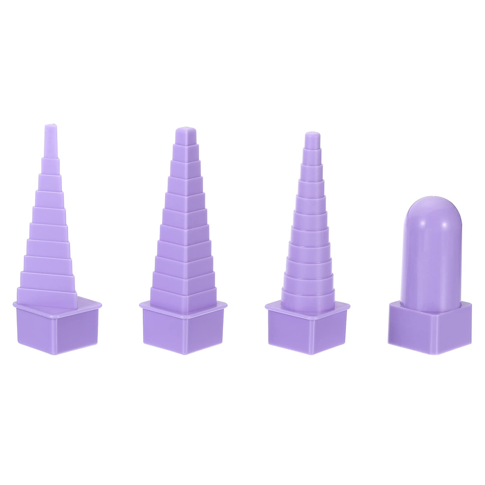 PATIKIL Quilling Border Set, 4 Pack Paper Strips Shape Making Curling Rolling Tool for DIY Art Crafts, Purple