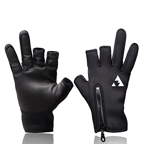 L.A.Y Sport Fishing Gloves Jigging sea bass Fly‐Fishing Men's & Women's for Cold Weather Gloves