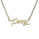 Penny Name Tag Necklaces for Her His Friends