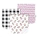 Copper Pearl Premium Baby Burp Cloths - 3-Pack Large Cotton Burp Cloths, Extra Soft Spit Up Rags with 3 Absorbent Layers, Perfect for Baby Girl Gifts (21