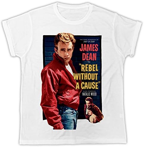 Cool Funny James Dean Rebel Movie Poster Cool Tshirt Poster Ideal Gift Birthday Present Unisex Mens Tshirt