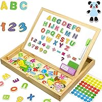 JQP XL Wooden Magnetic Letters Numbers Animals Set |16