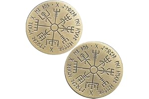 BirchRiver Wayfinder Coin - Bronze - Vegvisir - Norse Compass Collector - Wayfinder (1 Piece)