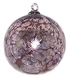 Friendship Ball Amethyst Web Design 4 Inch Kugel Iridized Witch Ball by Iron Art Glass Designs