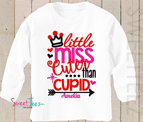 Little Miss Cuter Than Cupid Shirt for Valentine's Day Shirt Personalized Gift for Girl