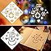 Coogam 8 Pcs Christmas Stencils Template - Reusable Plastic Craft for Art Drawing Painting Spraying Window Glass Door Car Body Wood Journaling Scrapbook Holiday Xmas DIY Decoration 5x5 inch