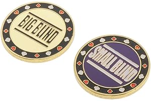 Baosity 2 Pieces Dealer Poker Chips Blind Chips Metal Poker Buttons Wholesale/Small Roulette Game