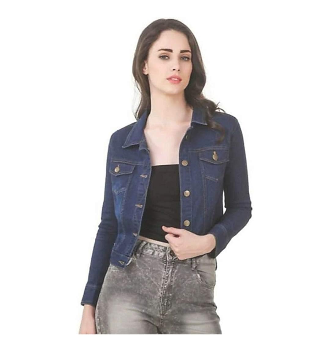 dark blue womens denim jacket