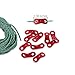 40PCS Paracord Tensioner Guyline Line Adjuster, Ultralight Strong Aluminum Cord Tent Wind Buckle Hook Rope Small Carabiner Figure, Lightweight Fastener Camping, Backpacking, Picnic Shelter Outdoor