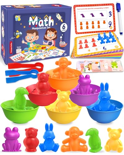 Yetonamr Counting Dinosaurs Montessori Toys for 3 4 5 Years Old Boys ...