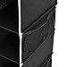 MaidMAX 10 Shelves Hanging Shoe Organizer for Closet with Strap Top and 10 Mesh Side Pockets, 54 Inches High, Black