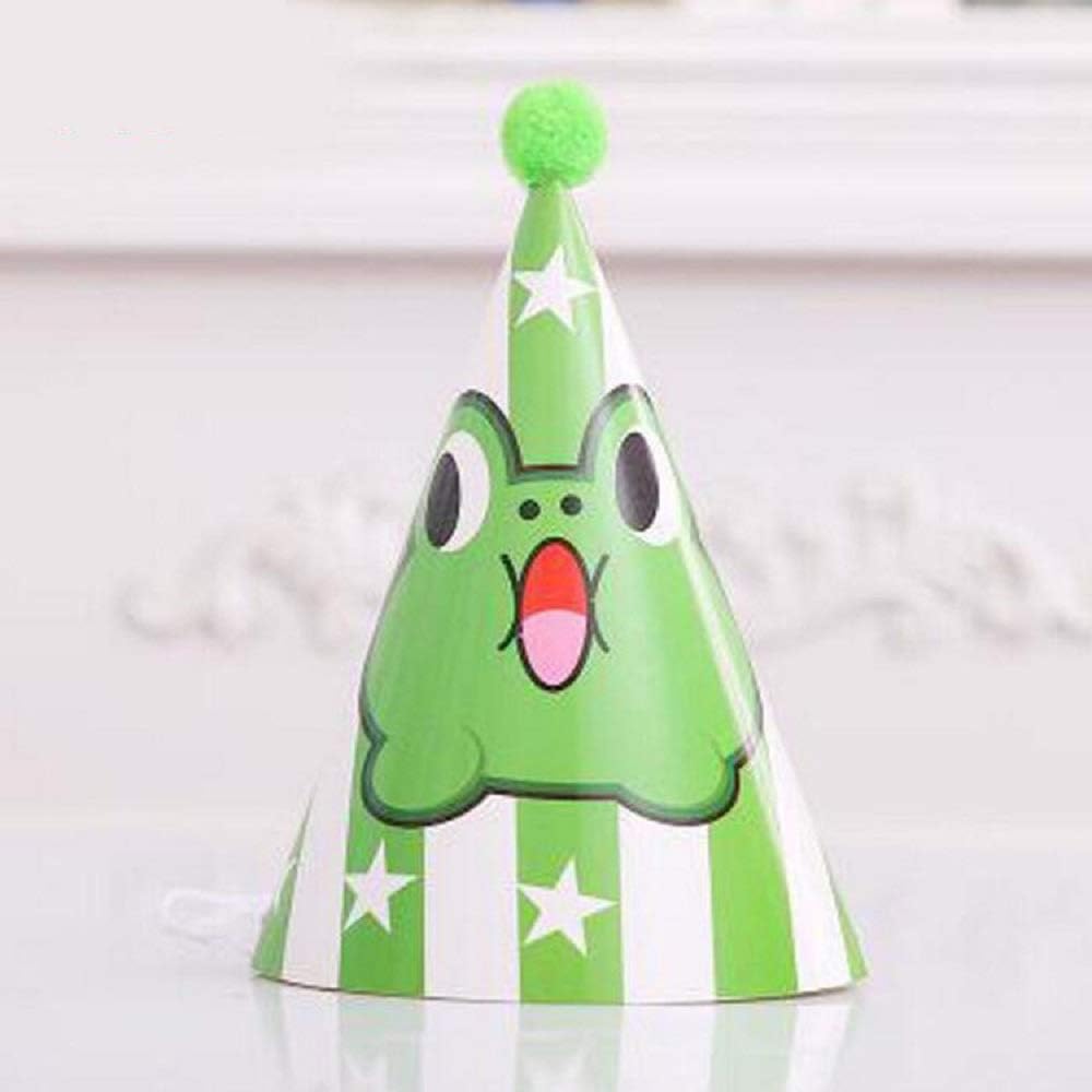 Amazon カエル 誕生日 飾り付け 蛙 グリーン 動物 可愛い 子供 男の子 女の子 Happy Birthday バナー ガーランド 風船 バルーン ケーキトッパー 三角帽子 11枚セット 風船 バルーン おもちゃ