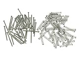 KAISH 50pcs Bass Guitar Pickup Mounting Screws Pickup Springs Fits Precision P Bass Jazz J Bass or P90 Soap Bar Pickups Nickel