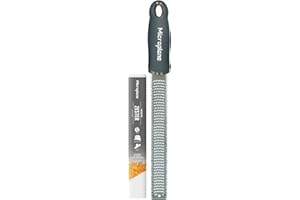 Microplane Premium Zester Grater in After Dark Gray | Lemon Zester Tool, Hard Cheese & Vegetable Grater | for Citrus, Parmesa