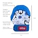 Nuby Soothing Teething Mitten with Hygienic Travel Bag, Blue Penguins, 1 Count (Pack of 1)