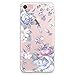 iPhone 7 Case, CasesByLorraine Purple Floral Flower Clear Transparent Case TPU Soft Gel Protective Cover for Apple iPhone 7 (I33)