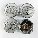 HAMMER Toyota 57mm Silver Frosted Wheel Center Hub Caps 4-pc Set Special Offer