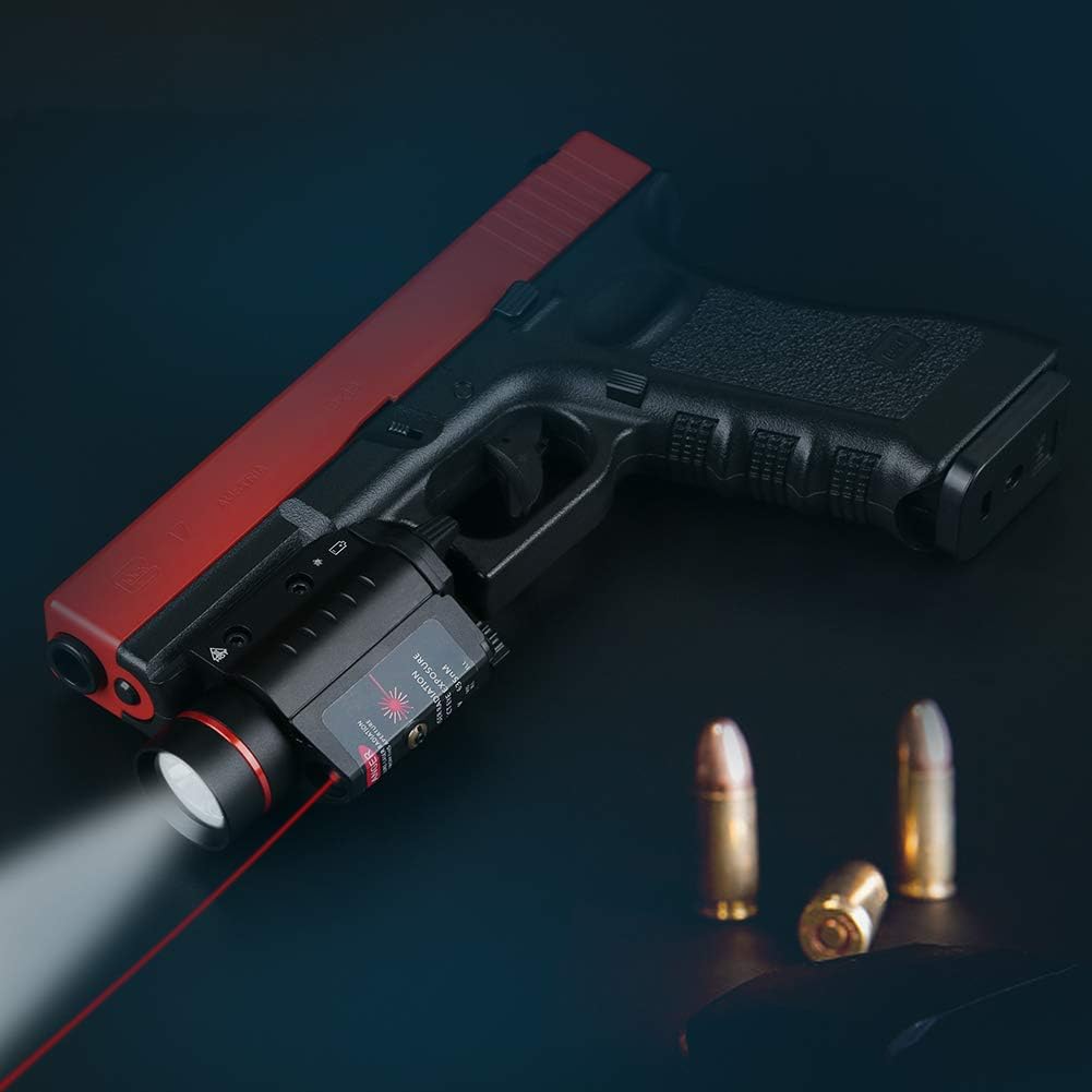Feyachi LF-38 Red Laser Flashlight Combo 200 Lumen Weapon Light with Picatinny Rail Mount : Sports & Outdoors