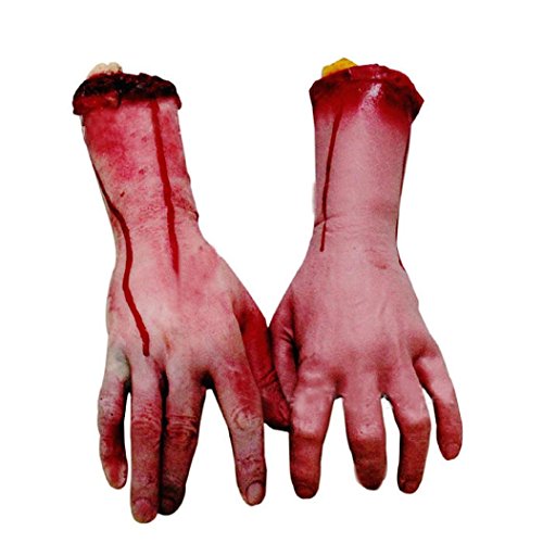 AMA(TM) 1pcs Halloween Horror Props Bloody Hand Bar Haunted House Props Tricky Toys Party Decor