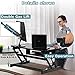 Standing Desk Converter Computer Workstation Adjustable Height Desk Home Office Desk Sit Stand Desk Dual Laptop Monitor Riser (Black)