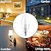 Dusk to Dawn Night Light Bulbs 6W E12 Light Sensor Bulb 3000K 60w Equivalent LED Bulb E12 LED Candelabra Bulb Base,Auto On and Off for Home,Outdoor,Yard Light,Warm White (2 Pack)