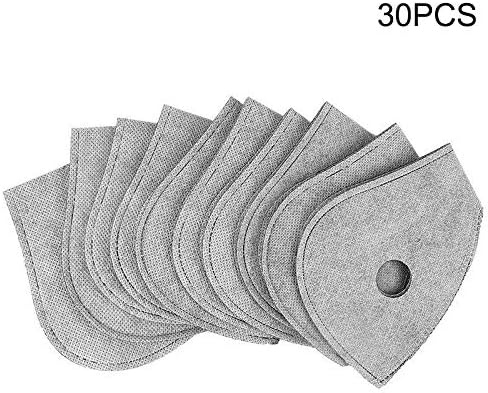 chengJellyLibrary 10/30/50Pcs PM2.5 Activated Carbon Filter, 5 Layers Replaceable Anti Haze Filters, Protective Mouth Filter for Outdoor (4 Layers 30 PCS)