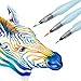 Water Brush Pen, ARTISTORE 9pcs Watercolor Pen Brush - Assorted Tips (No Ink) - 3 + 6 Pieces Set, Refillable, Leakproof for Watercolor Painting & Lettering