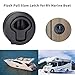 ADrivWell 2Pcs Black Plastic Slam Latch Flush Door Pull Latch for Boat Deck Hatch Flush Door Pull Latch