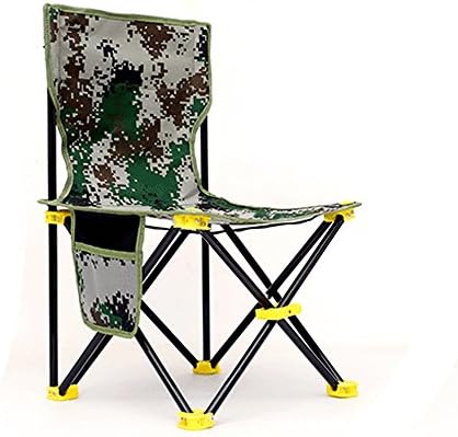 ANGIX Outdoor Folding Chairs Heavy Duty Fishing Chair Lightweight - Camouflage