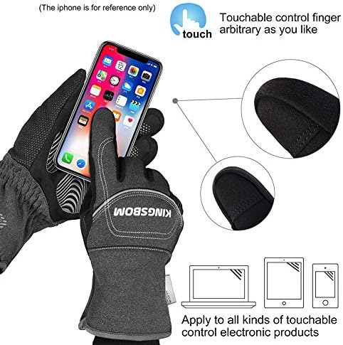 Kingsbom waterproof winter driving gloves in black.