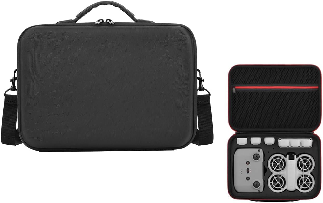Lokyoyo Carry Case Drone Combo Case for DJI NEO, Portable Travel Hard Case, Waterproof Storage Bag with Adjustable Shoulder Strap, Protective Case for NEO Accessories (Black2, NEO EVA Combo Case)