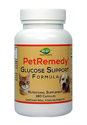 RHP Pet Blood Sugar Support. All-Natural Supplement maintains Healthy Glucose Levels in Diabetic Cats and Dogs. (180 Capsules, 90 Days Supply)