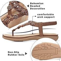 SHIBEVER Womens Sandals Summer Cute Flat Sandals
