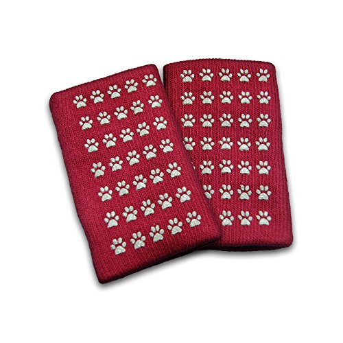 KneeBees Soft Knee Pads W/Traction for Babies Toddlers(Dark Red)