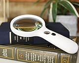 Best Handheld Magnifying Glass With LED Light, Two 3X & 15X Lenses, BONUS Batteries Included