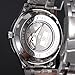 Skeleton Analog Silver Steel Band Mens Mechanical Automatic Wrist Watch