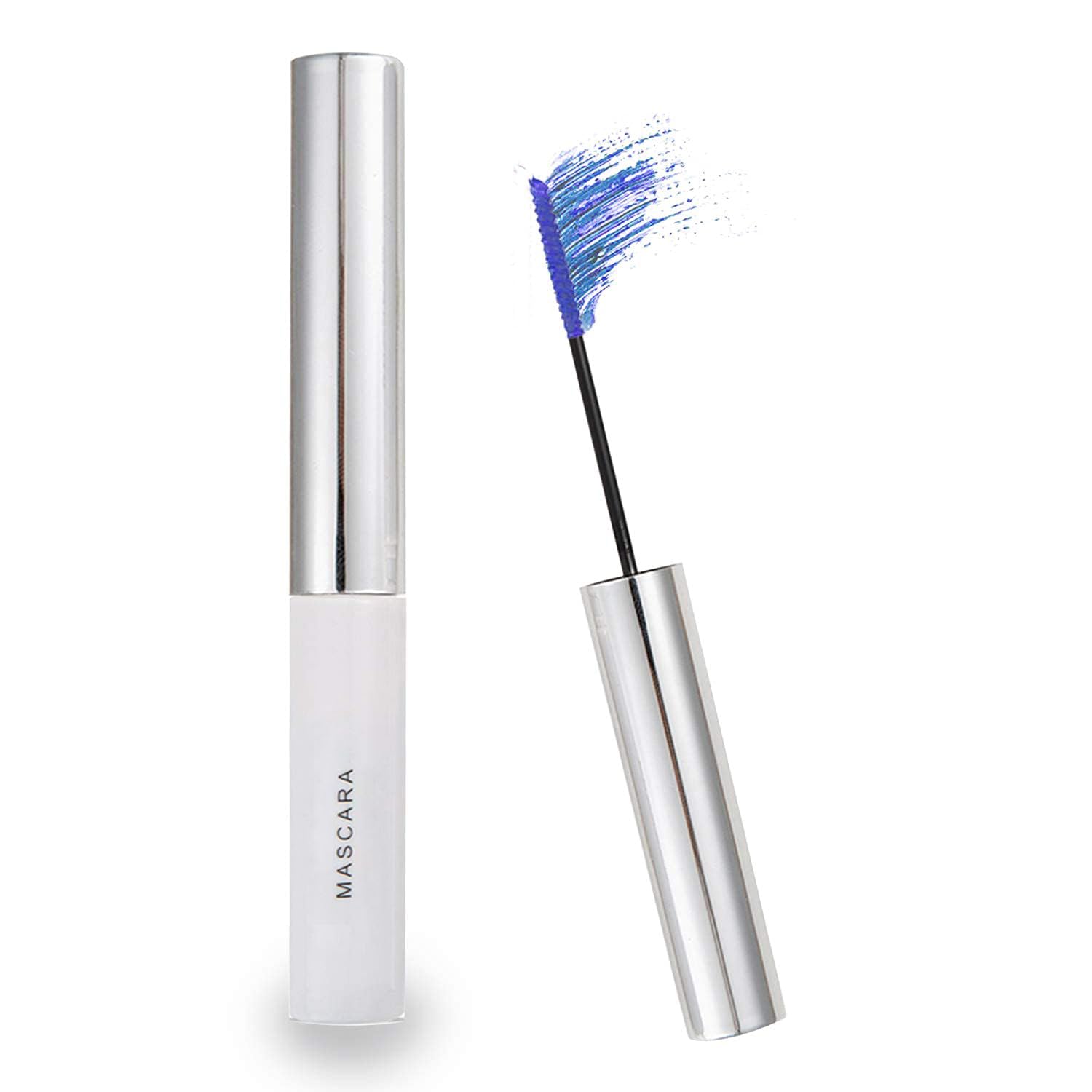 GL-Turelifes 12 Color Mascara Colorful Fiber Mascara Charming Longlasting Mascara, Thick & Long Eyelash Waterproof and Smudge-proof Eyes Makeup (#04 Sky blue)