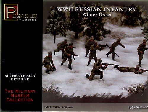 Russian Infantry Winter Dress WWII (40) (Plastic) 1-72 Pegasus