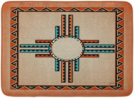 zixi Custom Bath Mat Sided Southwestern Home Bathroom Decor Rug 15.7"x 23.6" Inches Entrance Mat Floor Rug Indoor/Outdoor/Front Door/Bathroom Mats Rubber Non Slip
