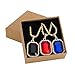 Cy trendy 3pcs 14K Gold Plated Hip Hop Men's Ruby Octagon Pendant Necklace - 3mm 24