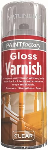 HitlineUK Clear Gloss Varnish Spray 400ML - 2 Cans, Quick Drying Finish view 4