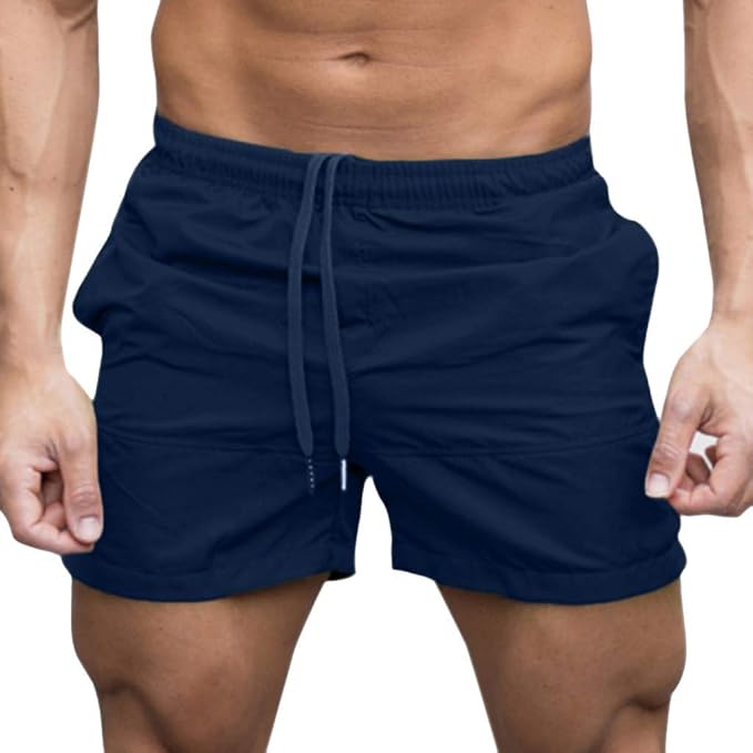 kolila Herren Classic Fit Jogger Gym Workout Kurze Hose Sommer Mens Pure Color Casual Shorts mit elastischer Taille