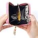 GEEAD Small Glitter Wallet for Women Girls Mini Coin Purse Pouches with Key Ring