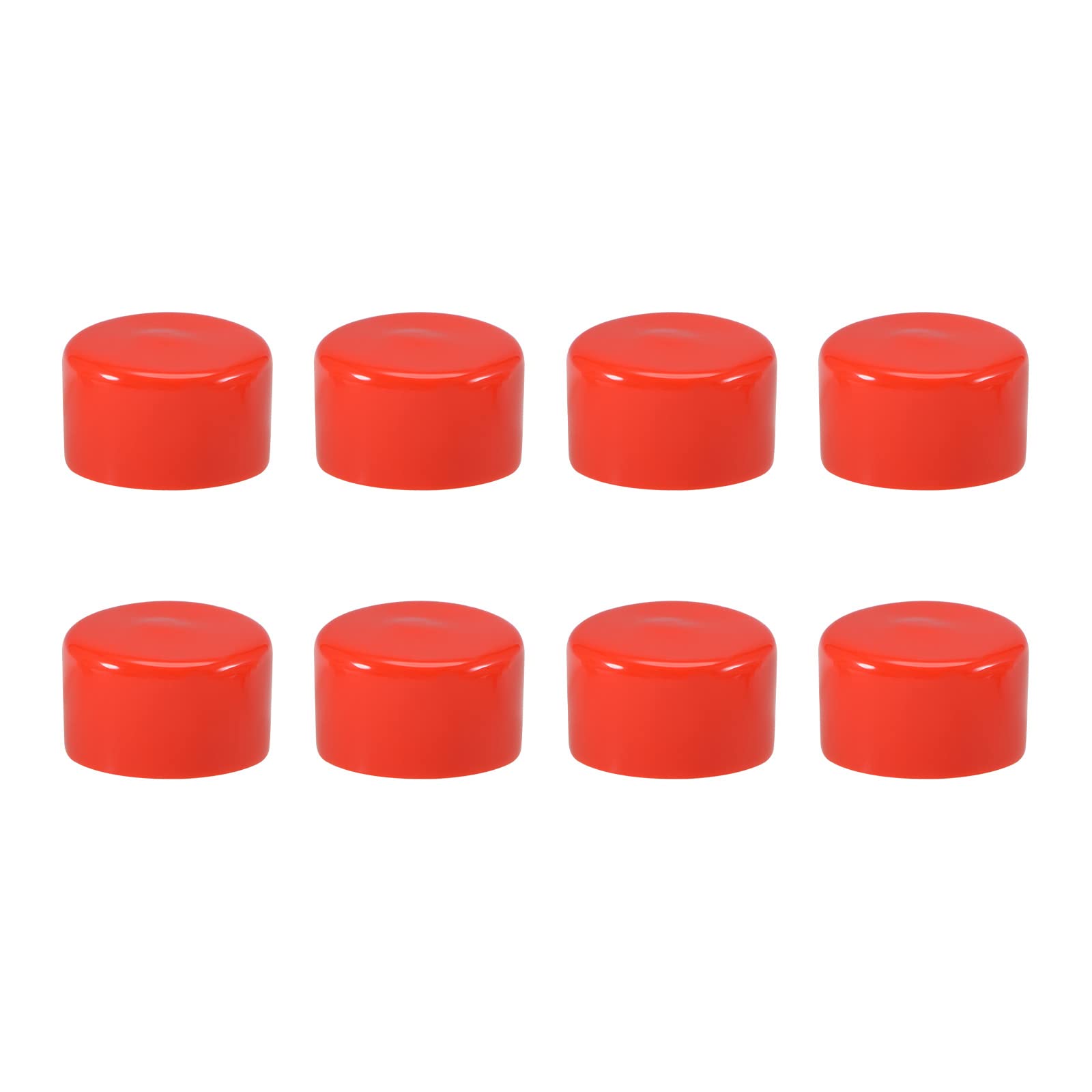 DMiotech 8 Pack 2"(50mm) ID Red Screw Thread Protectors Rubber End Caps Bolt Covers for Screw Bolt Furniture Pipe