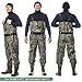 Foxelli Chest Waders – Waterproof 2-ply Nylon/PVC Camo Hunting Fishing Waders for Men and Women with Boots