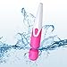 LiBa Waterproof Magic Wand Therapeutic Massager with Rechargeable Battery - Personal Handheld Wand Massager. 10 Powerful Speeds, 100% Silicone, Wireless/Cordless w/ Strong Motor for Neck & Shoulder (Hot Pink)