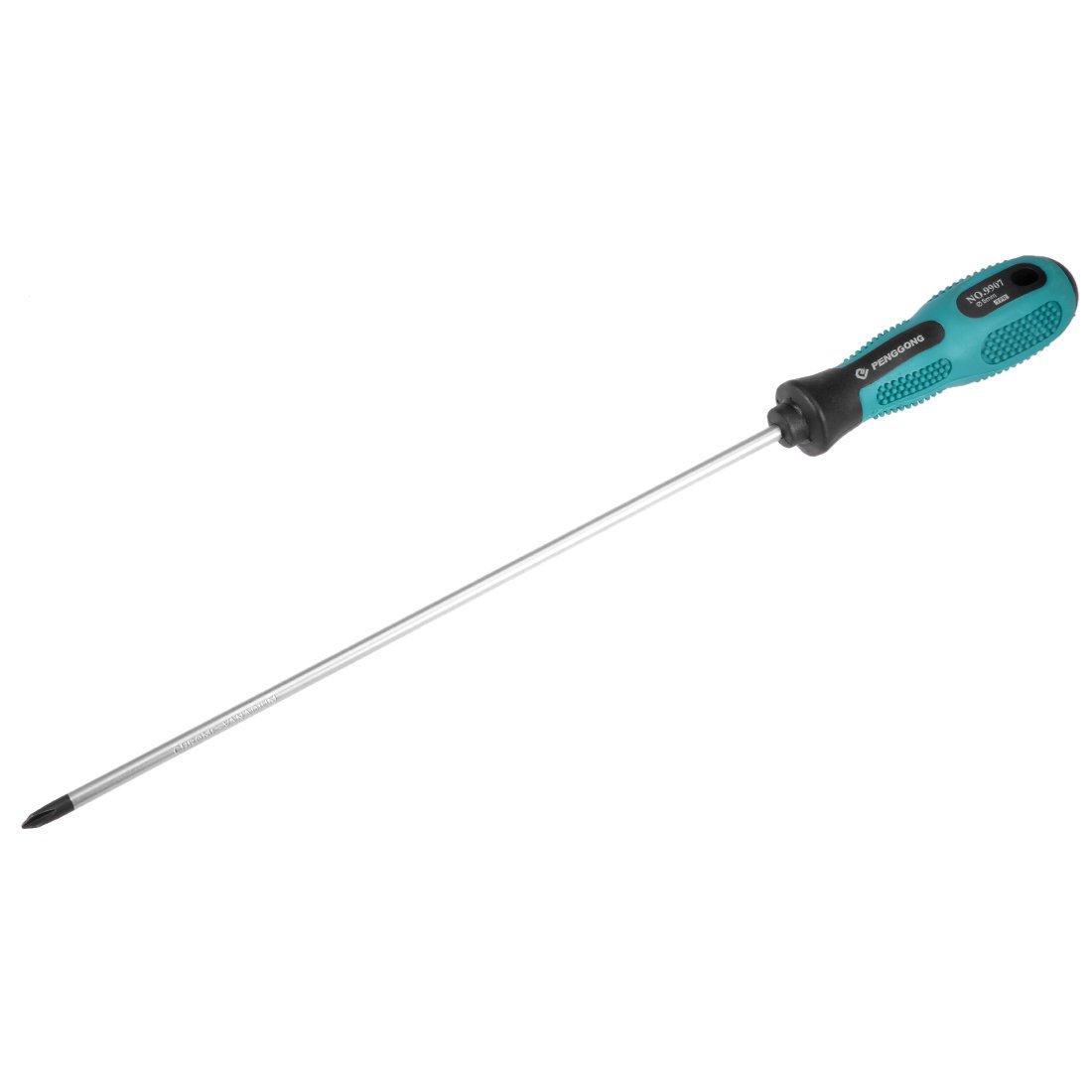 sourcing map #1 Phillips Screwdriver 10 Inch Round Shaft Non Slip Comfortable Handle