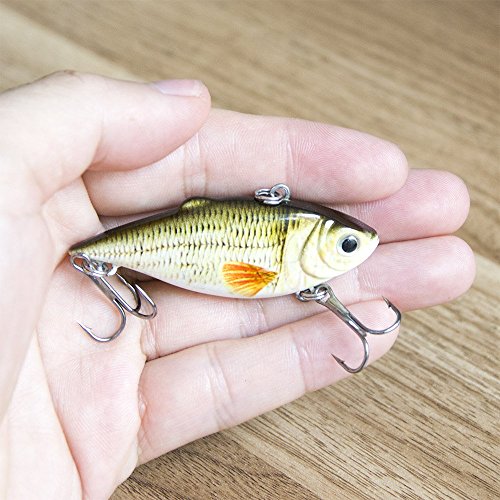 FOVONON Crankbaits Set Lure Fishing Hard Baits Swimbaits Boat Ocean Topwater Lures Kit Fishing Tackle Minnow Vib Set for Trout Bass Perch Fishing Lures with Box