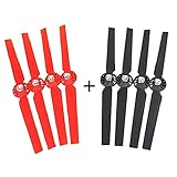 4 Pairs Propellers Rotor Blade Sets A and B for YUNEEC Typhoon G Q500 Q500+ Q500 4K RC Quadcopter Drone by lanlan (Red + Black)